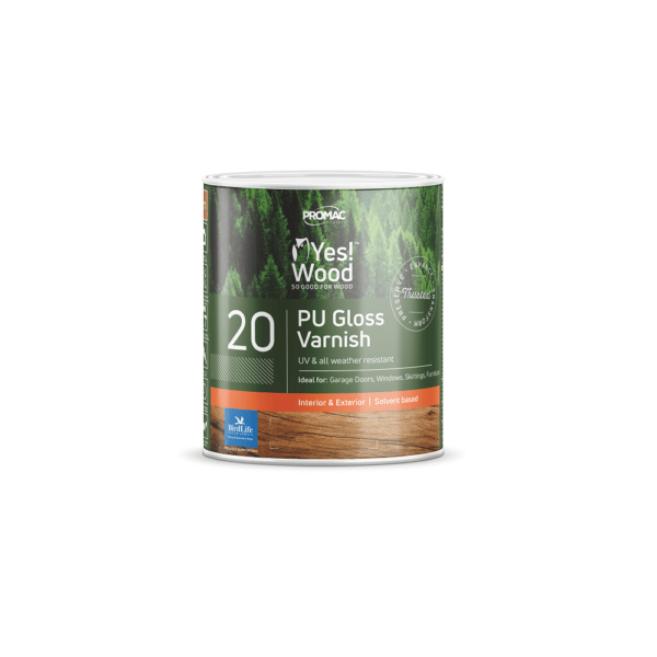 YES WOOD 20:PU GLOSS INT/EXT:LIGHT OAK 1L